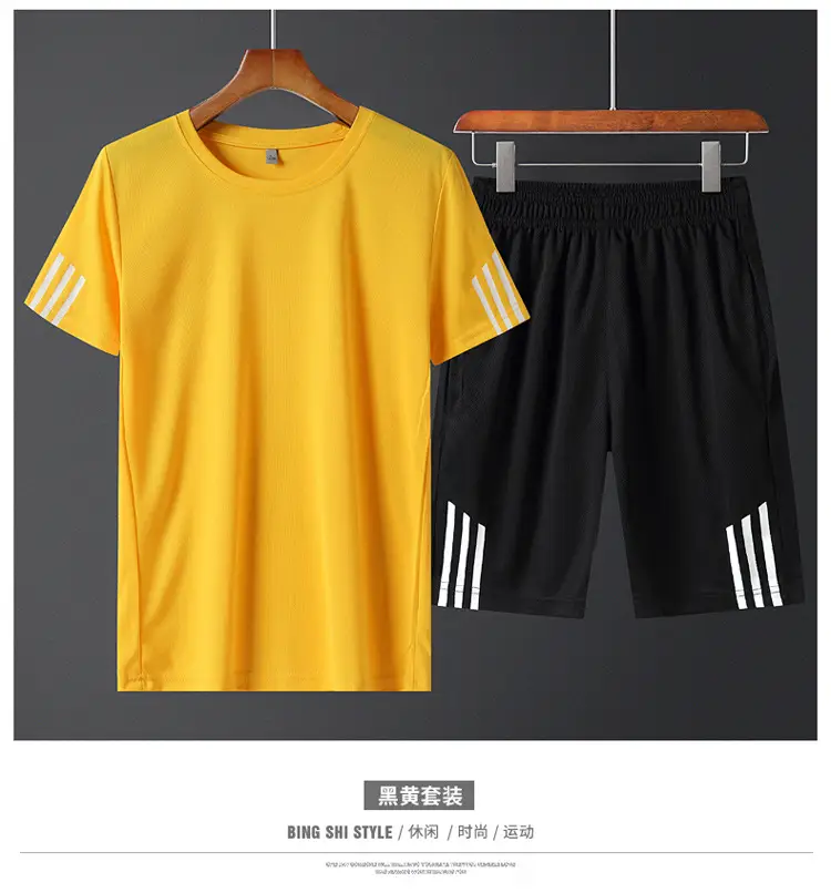 Men Crossbody Sports Suit Navy Blue Three Stripe Large — feature 19