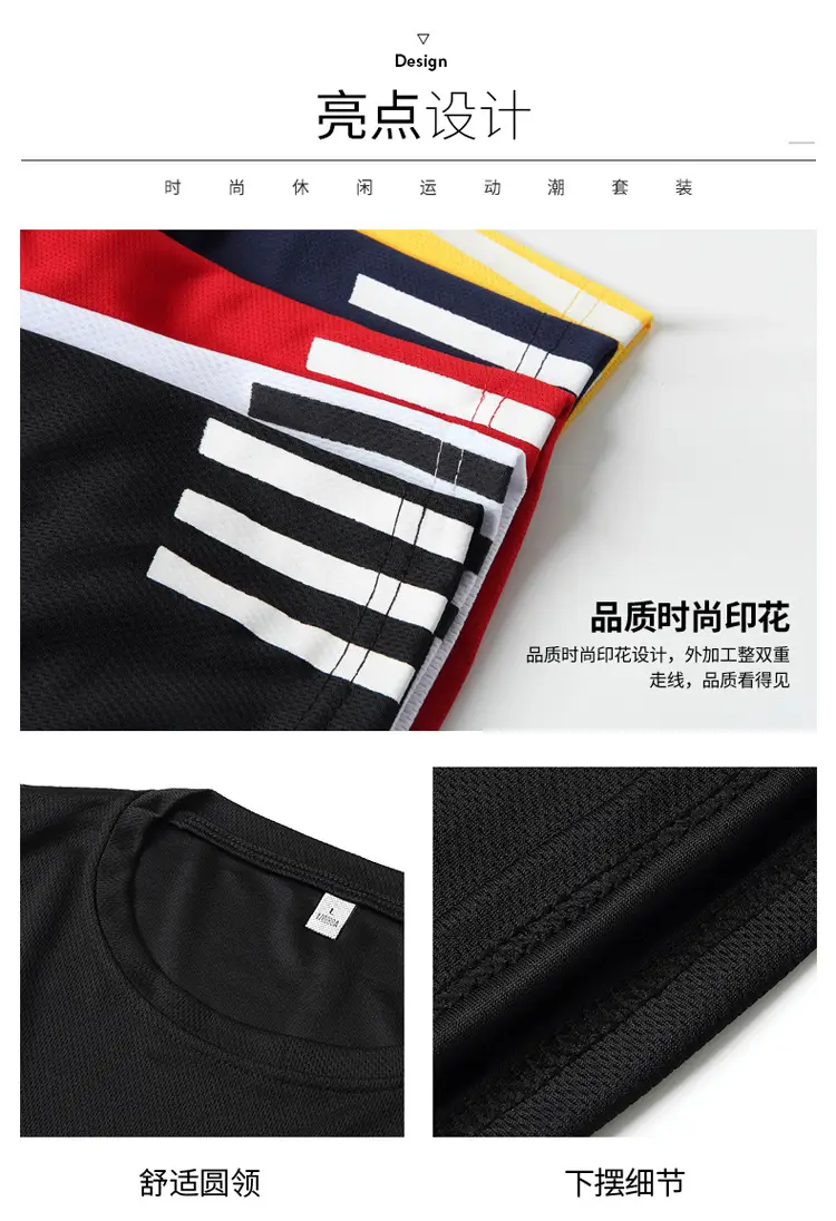 Men Crossbody Sports Suit Navy Blue Three Stripe Large — feature 8