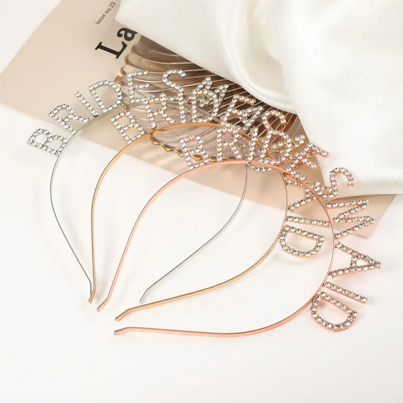 European American Vintage Rhinestone Bridesmaid Hairband 17cm - Image 4