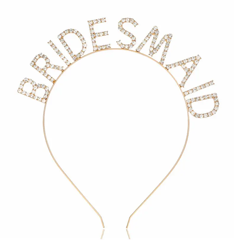 European American Vintage Rhinestone Bridesmaid Hairband 17cm — feature 35