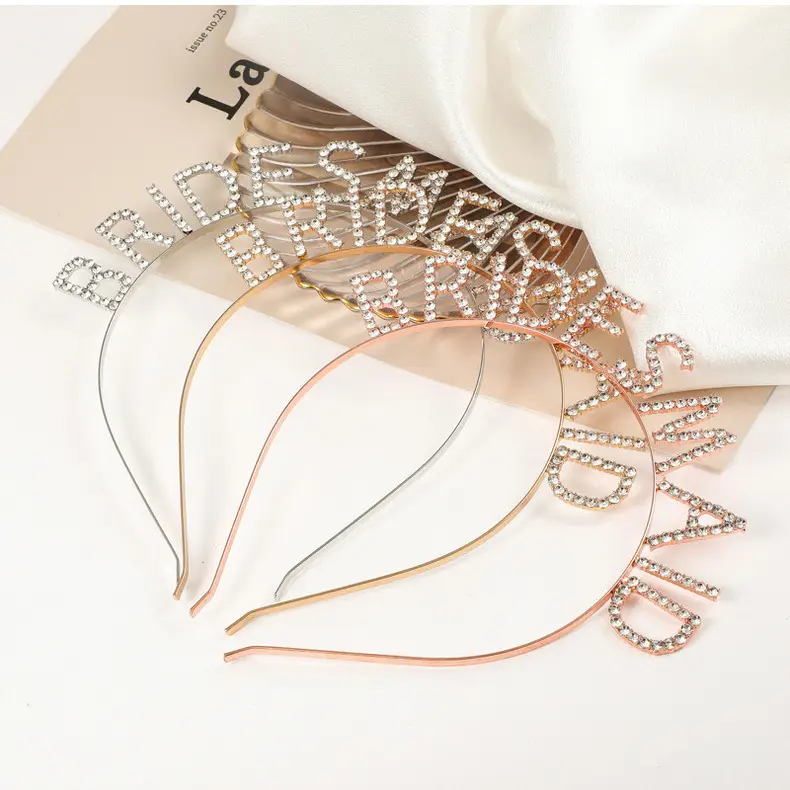 European American Vintage Rhinestone Bridesmaid Hairband 17cm — feature 38