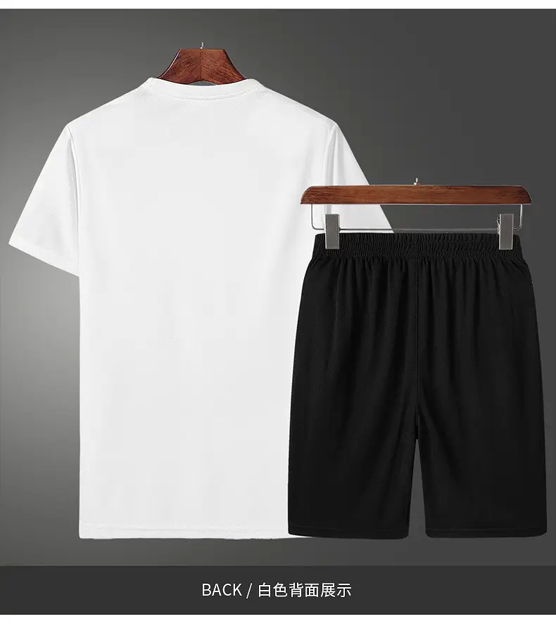 Men 3-Stripe Grey Sports Suit Summer Running Shorts — feature 11