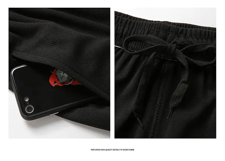 Men 3-Stripe Grey Sports Suit Summer Running Shorts — feature 19