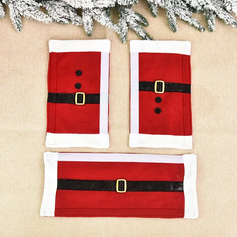 Red Flannel Belt with Gold Buckle for Men - Image 4