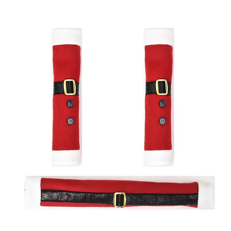 Red Flannel Belt with Gold Buckle for Men - Image 6
