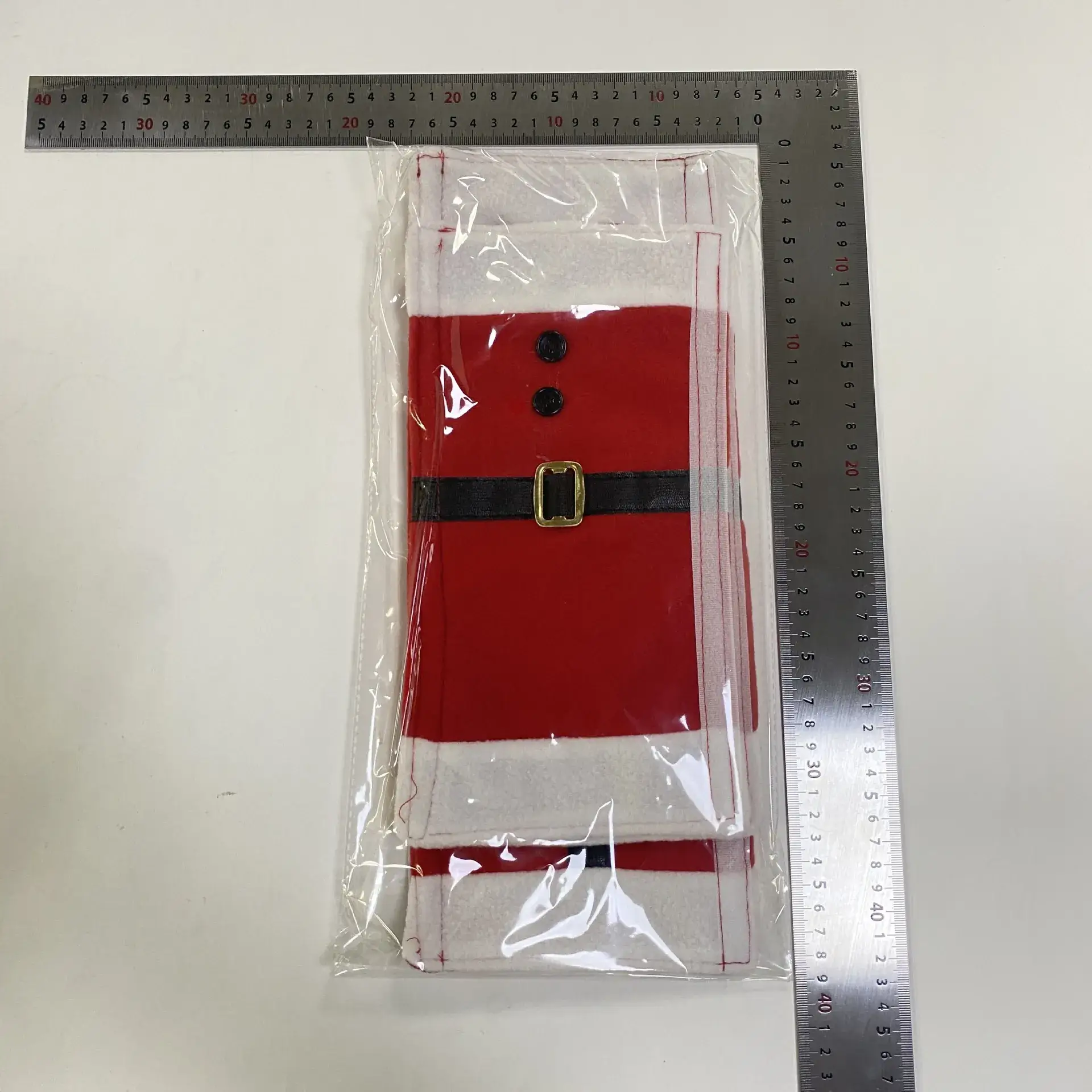 Red Flannel Belt with Gold Buckle for Men — feature 6