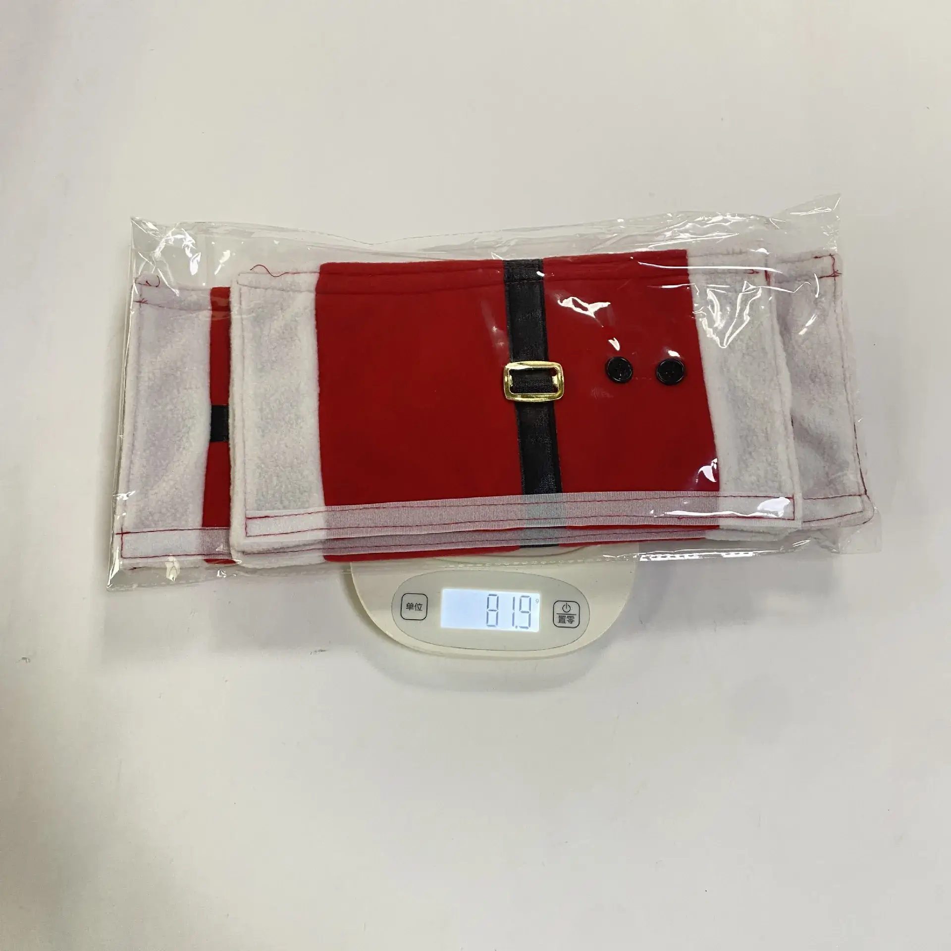 Red Flannel Belt with Gold Buckle for Men — feature 9