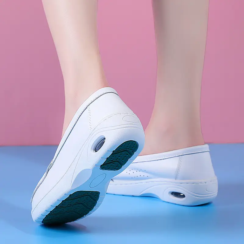 In-Stock Air-Cushioned Nurse Shoes for Women, Autumn Comfortable Soft-Soled Breathable Flat Wedge Non-Slip Versatile Hospital Work Shoes Cross-Border - Image 4