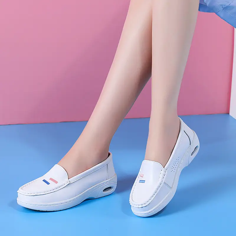 In-Stock Air-Cushioned Nurse Shoes for Women, Autumn Comfortable Soft-Soled Breathable Flat Wedge Non-Slip Versatile Hospital Work Shoes Cross-Border - Image 5
