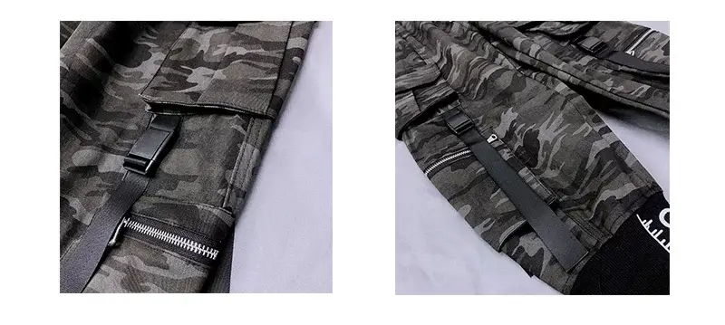 Men Embroidered Foot Pants Black Hip-Hop Style — feature 18