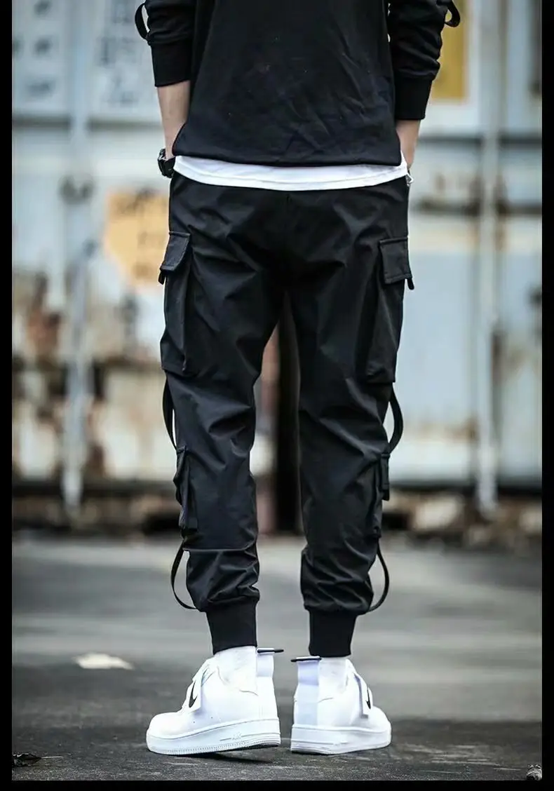 Men's Black Crock Pants with Yellow Accents