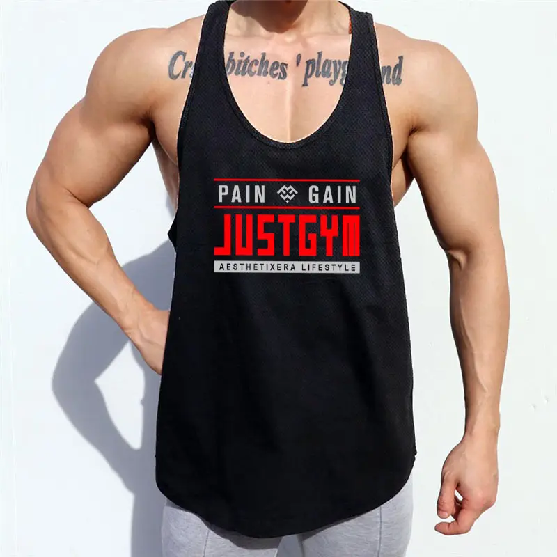 Muscle Men's Green Bodybuilding Vest Deep Digging Training - Image 9