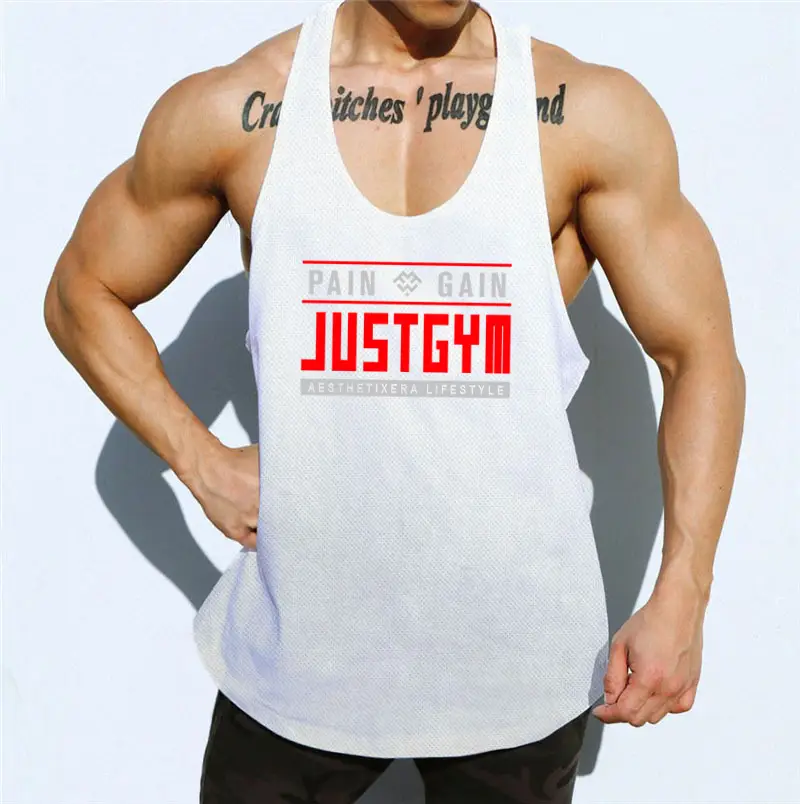 Muscle Men's Green Bodybuilding Vest Deep Digging Training - Image 11