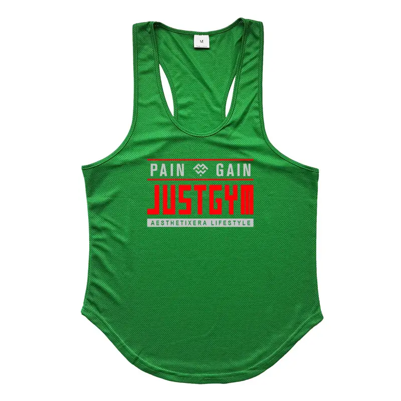 Muscle Men's Green Bodybuilding Vest Deep Digging Training - Image 5