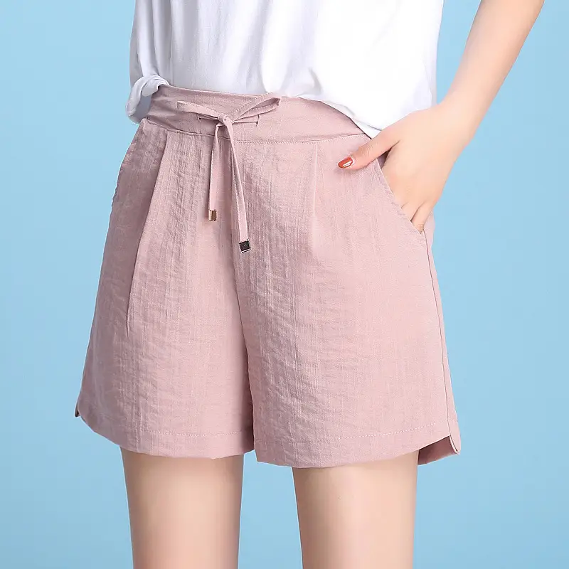Women Black Strap Shorts 2022 Summer Lightweight - Image 4