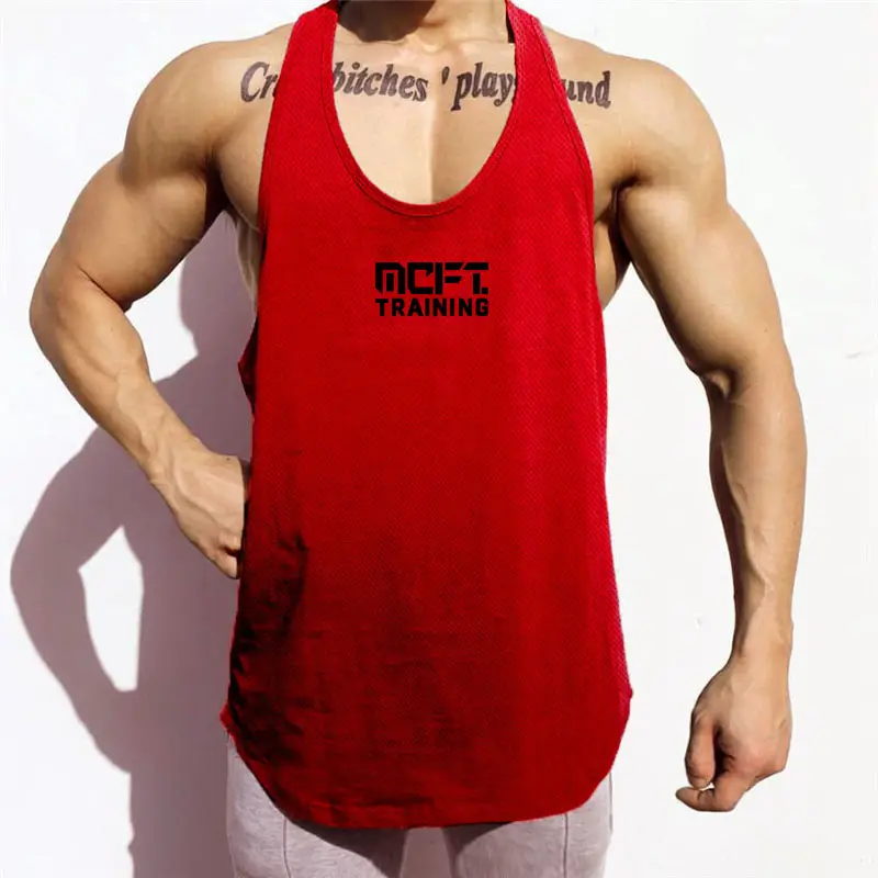 Men MCFT Training Green Tank Top I-Shaped Back Mesh - Image 3