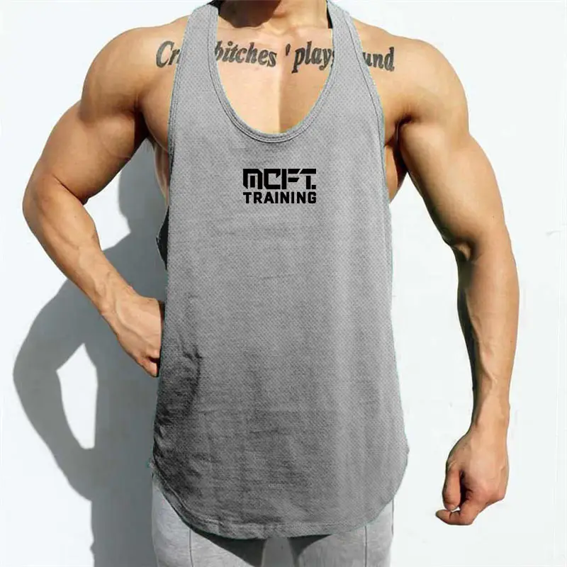 Men MCFT Training Green Tank Top I-Shaped Back Mesh - Image 4