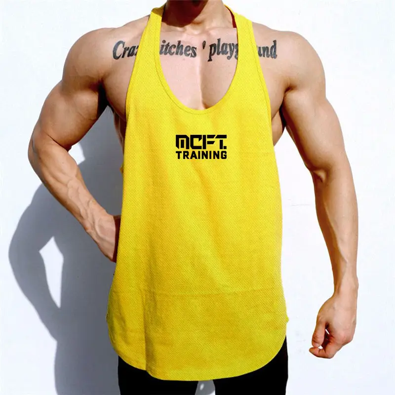 Men MCFT Training Green Tank Top I-Shaped Back Mesh - Image 2