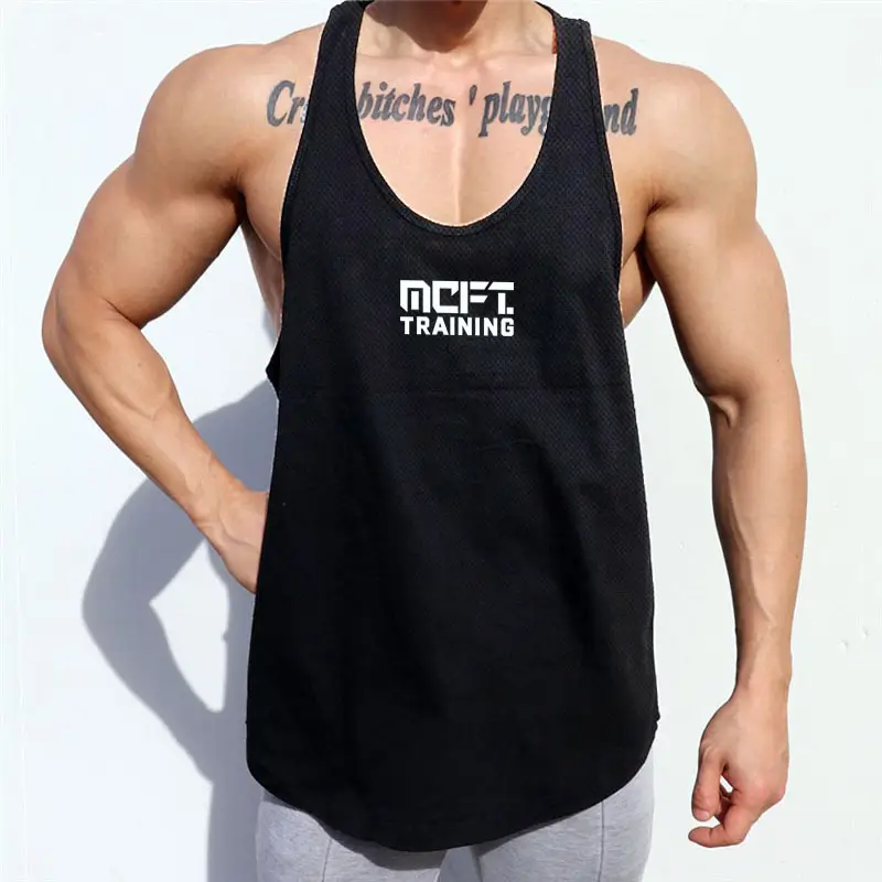 Men MCFT Training Green Tank Top I-Shaped Back Mesh - Image 6