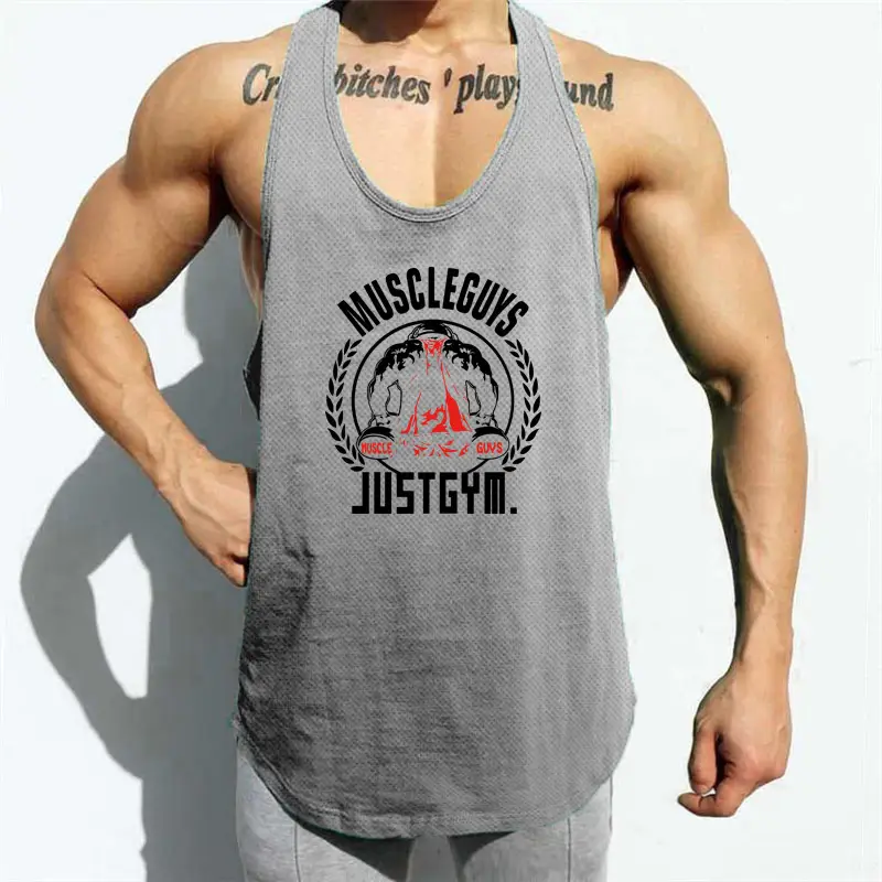 Men's Yellow Muscle Design Sleeveless Tank Top - Image 10