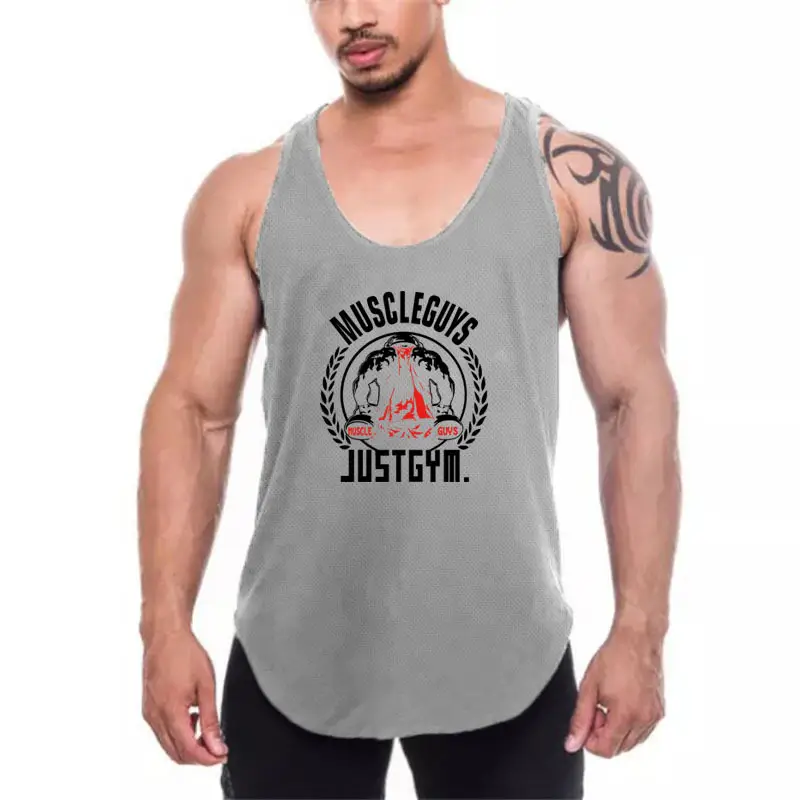 Men's Yellow Muscle Design Sleeveless Tank Top - Image 4