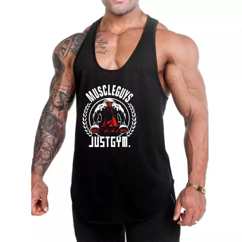 Men's Yellow Muscle Design Sleeveless Tank Top - Image 6