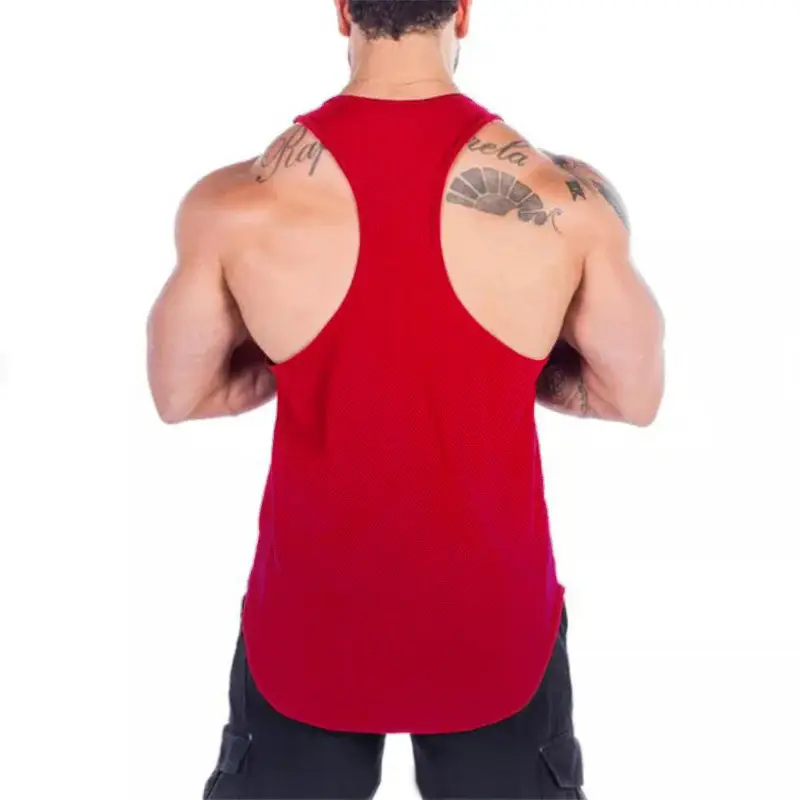 Men's Yellow Muscle Tank Vest Just Gym Mesh Quick Dry - Image 9