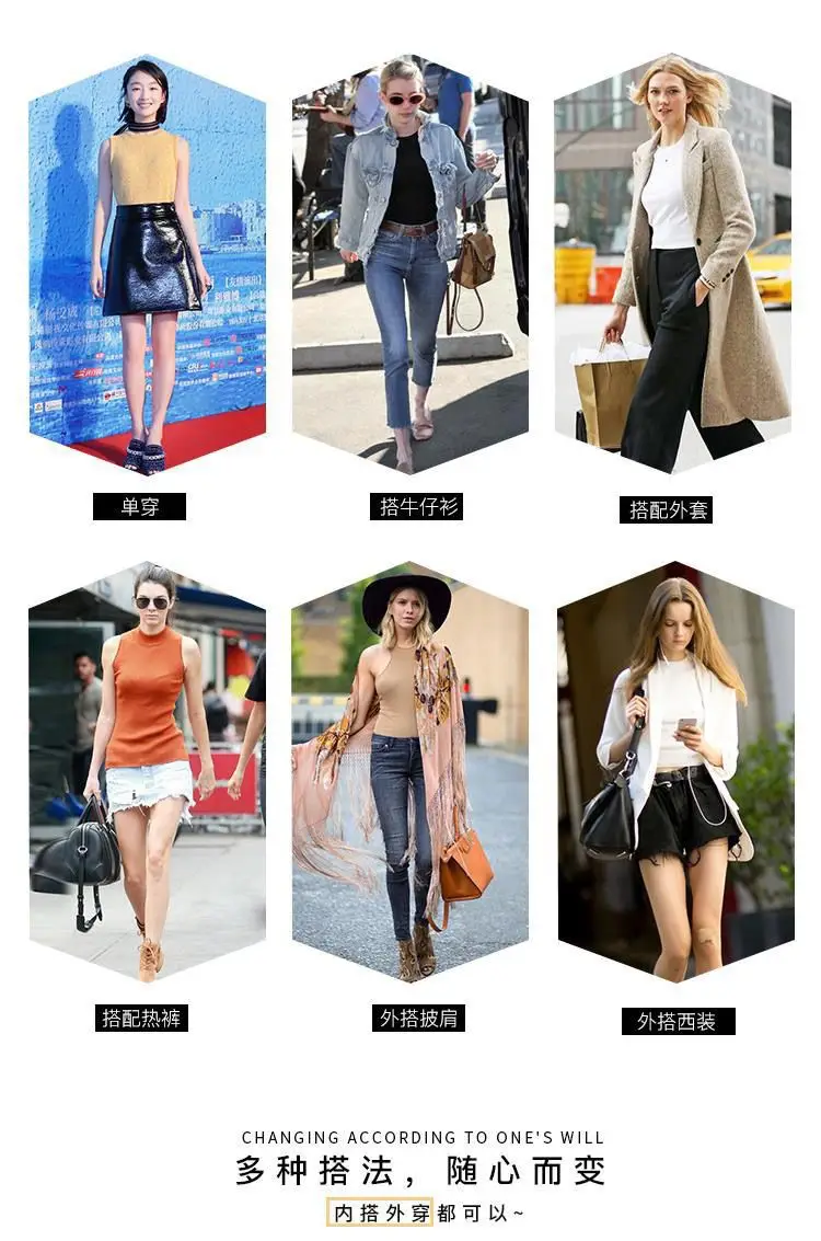 Silk Knitted Sleeveless T-Shirt Grey Round Neck — feature 6