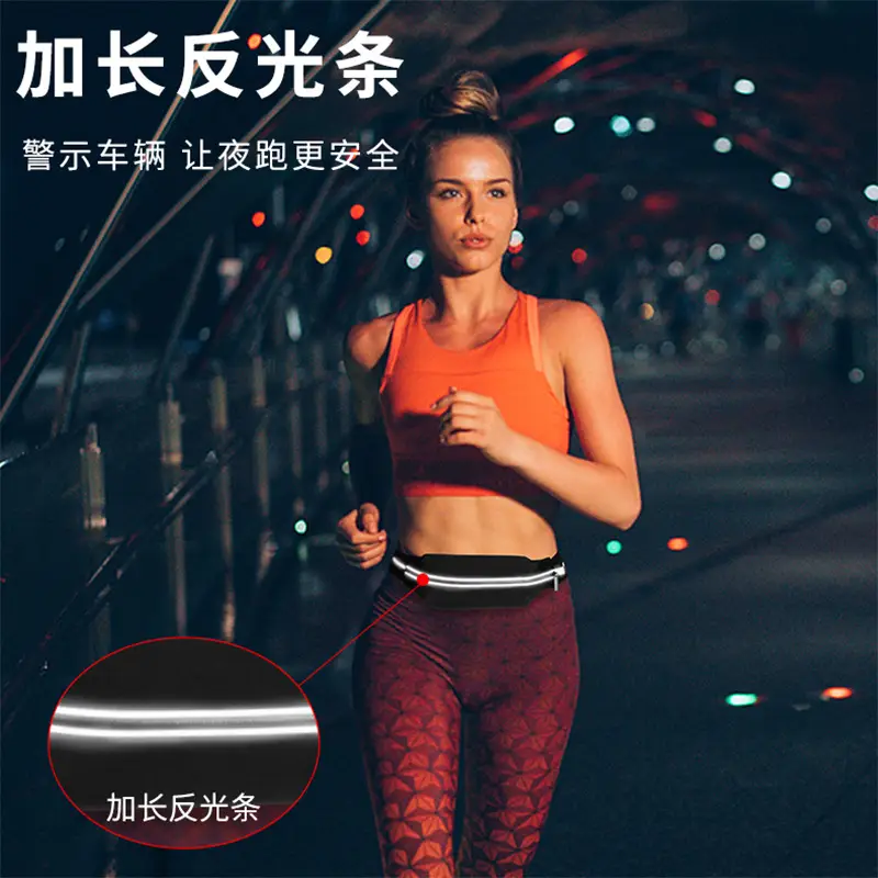 Small Waist Bag for Men Women Reflective Fitness Running