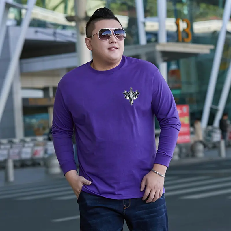 Men Red Long Sleeve T-Shirt with Logo