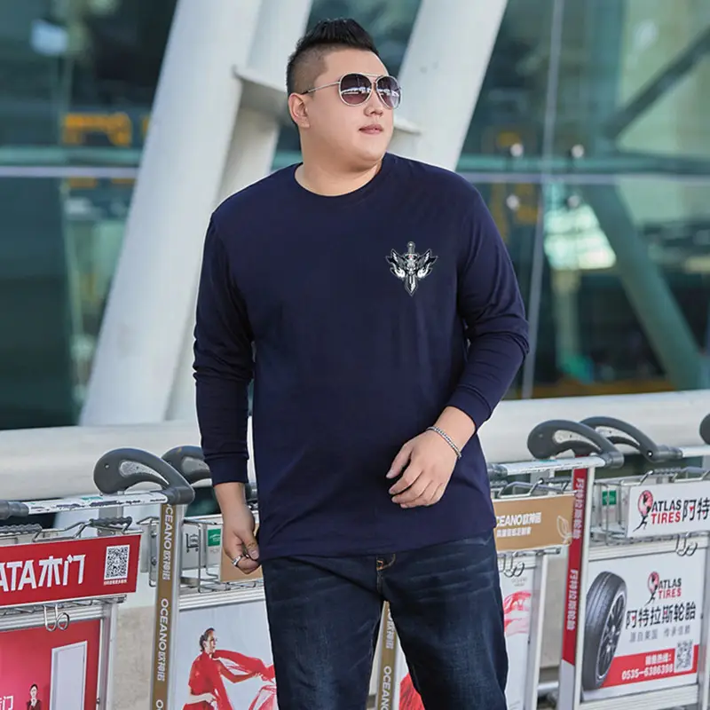 Men Red Long Sleeve T-Shirt with Logo