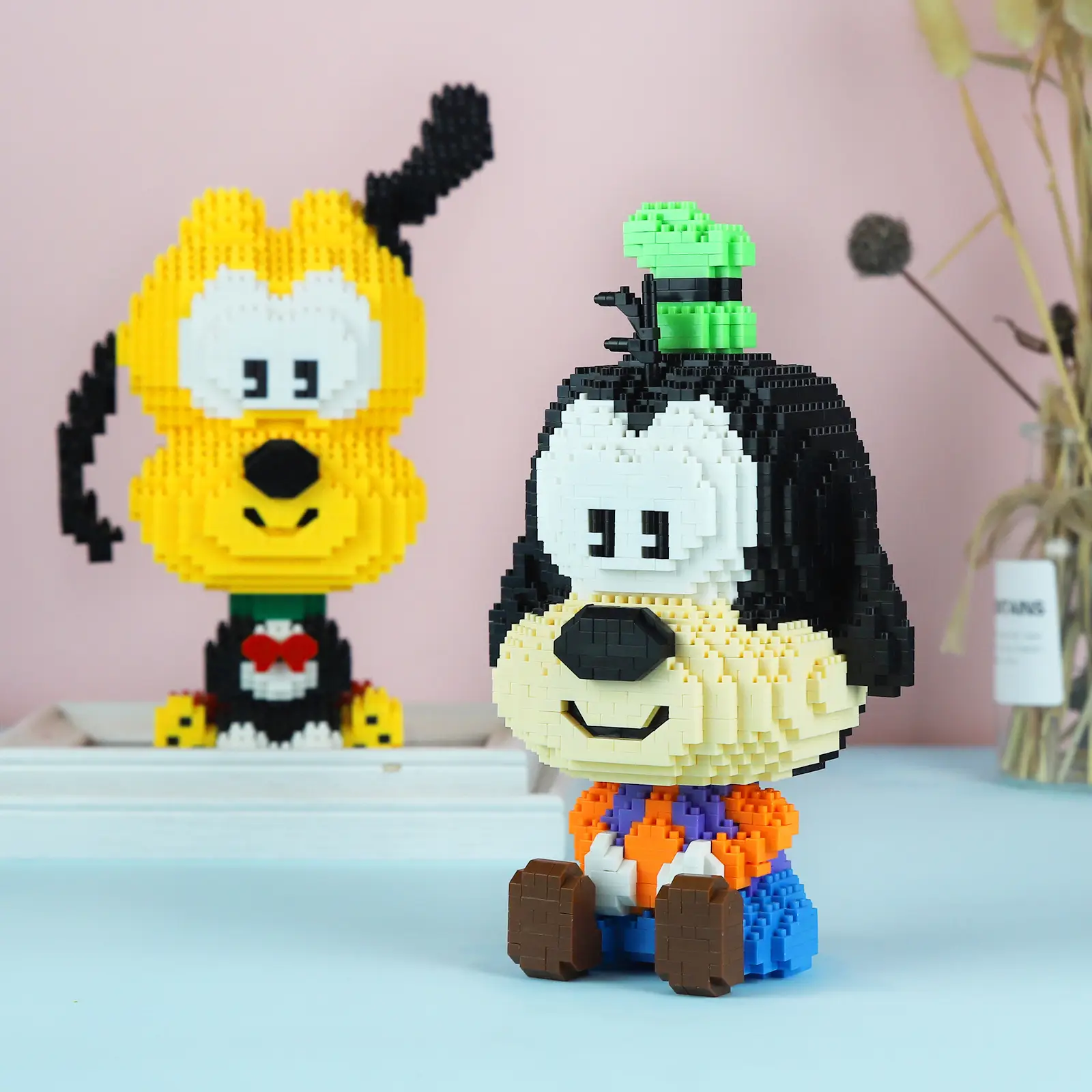 Blue Diamond Particle Dog Building Toy for Kids