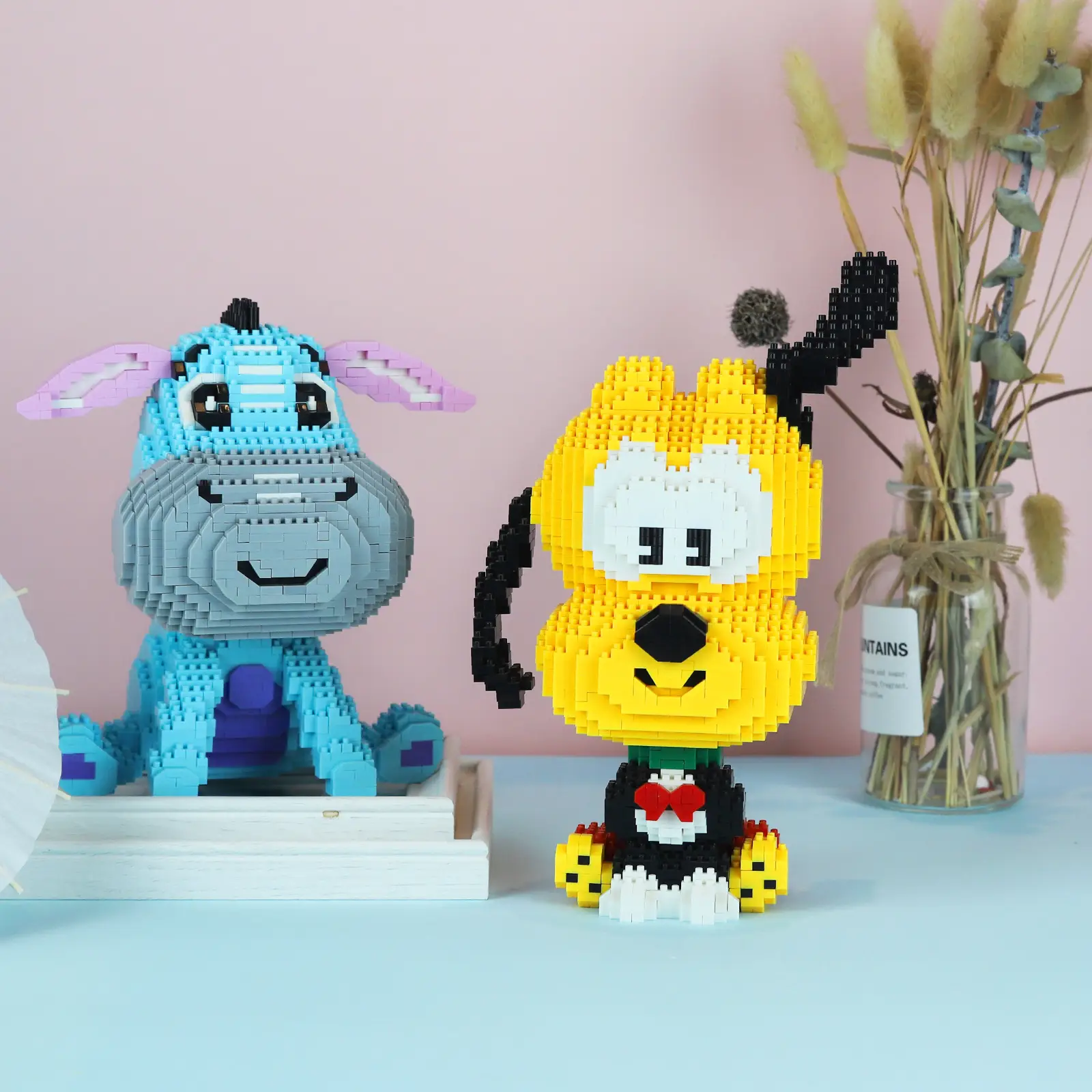 Blue Diamond Particle Dog Building Toy for Kids