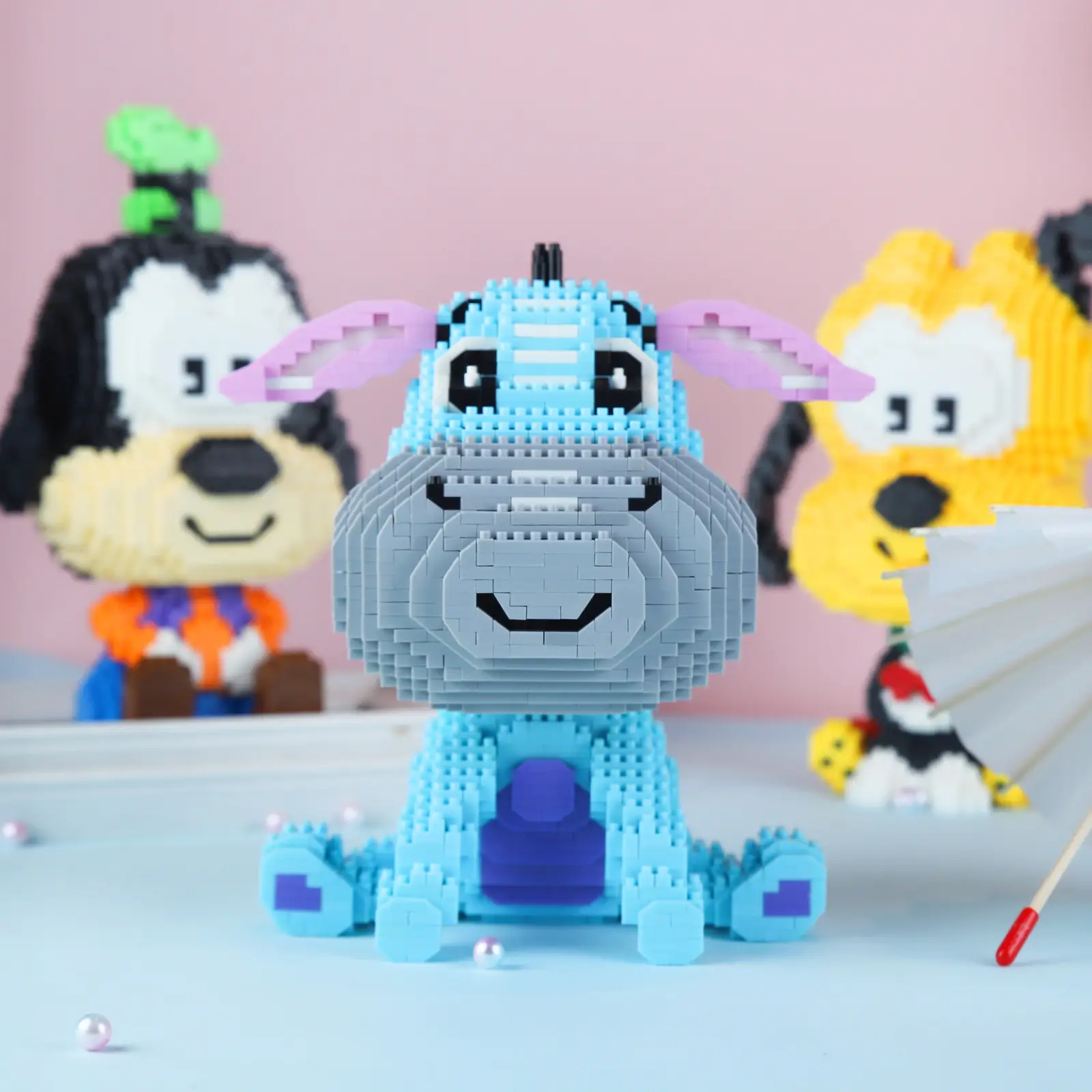 Blue Diamond Particle Dog Building Toy for Kids