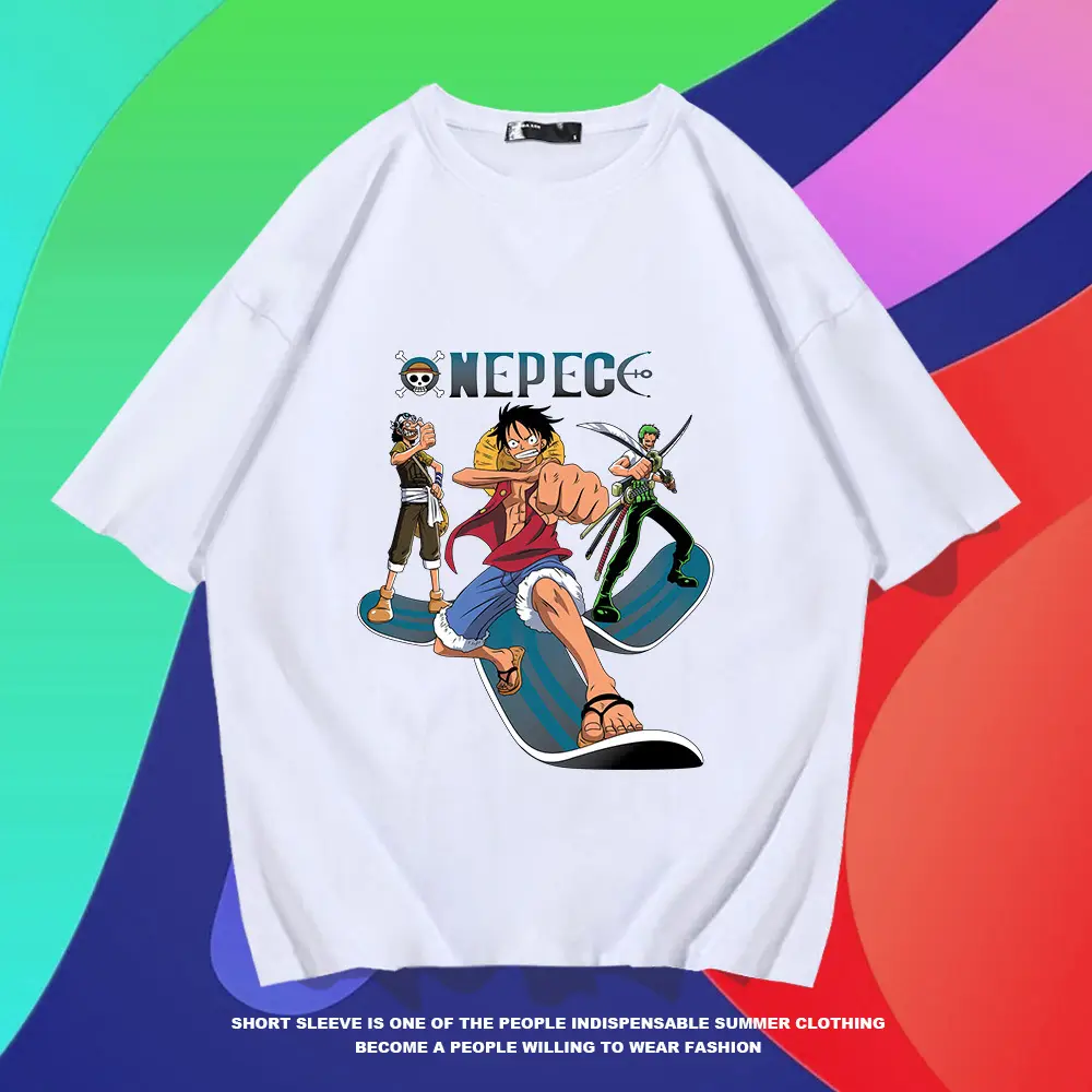 Men Anime Printed T-Shirt Red Summer Style - Image 7