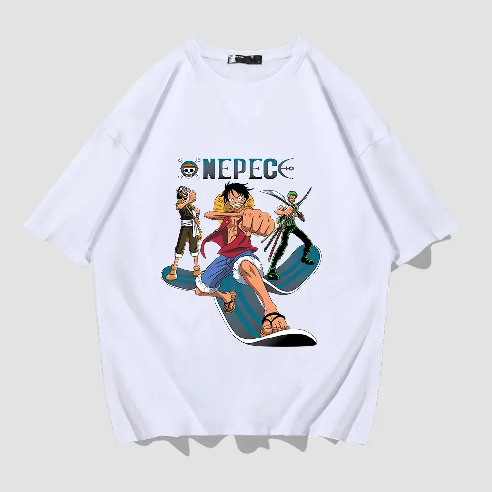Men Anime Printed T-Shirt Red Summer Style - Image 2