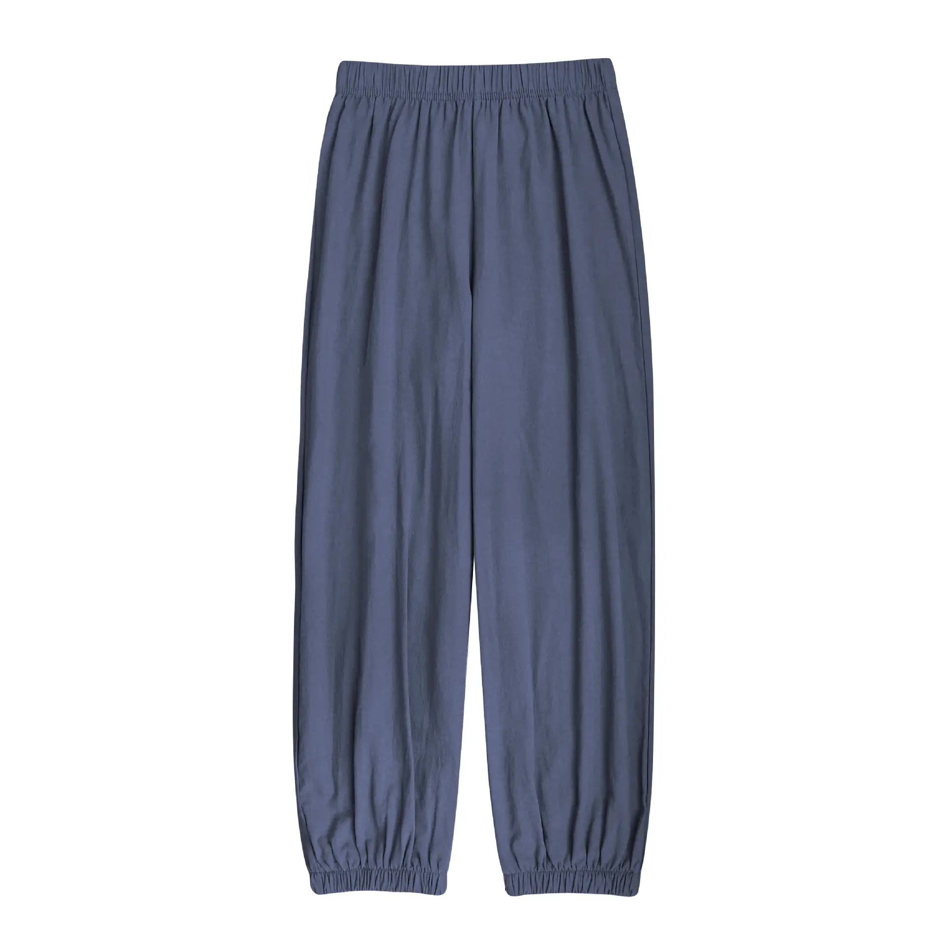 Women Cotton Linen Striped Loose Pants White - Image 4