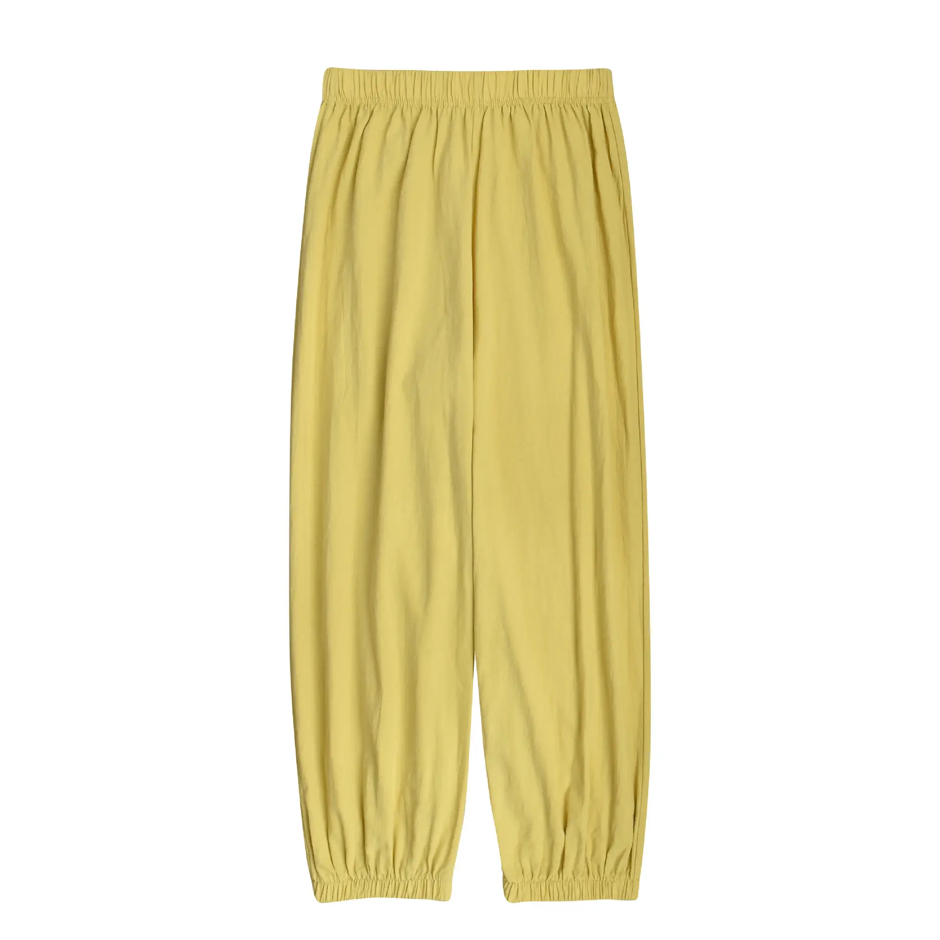 Women Cotton Linen Striped Loose Pants White - Image 2