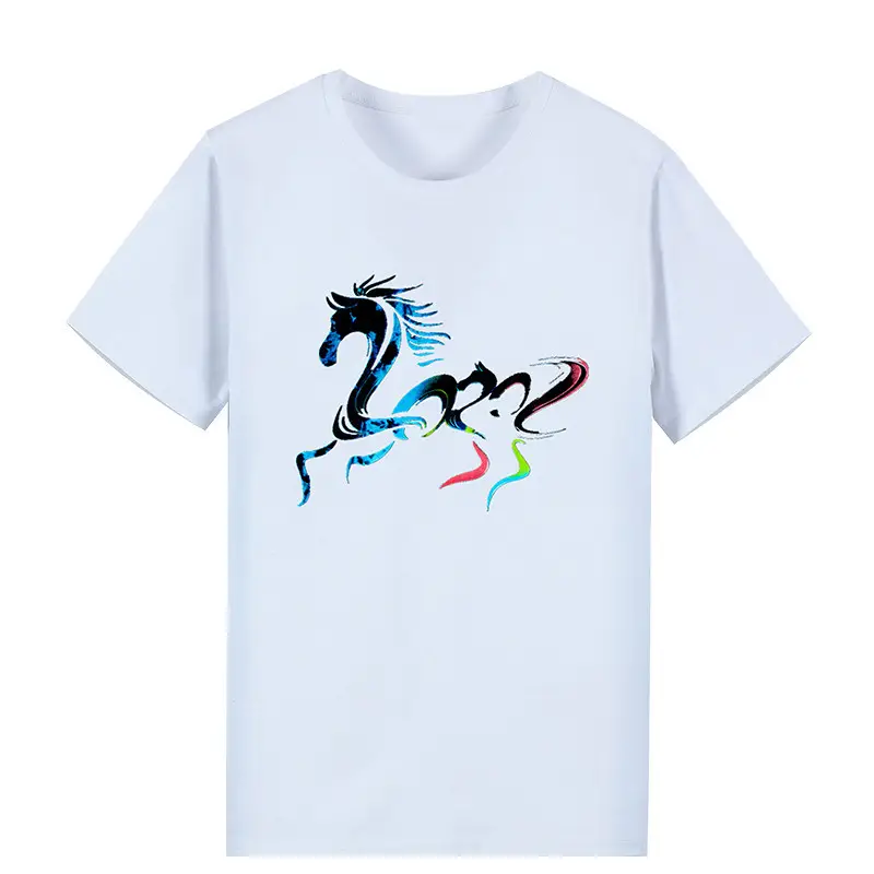 Men White Graphic T-Shirt Large Summer Wear - Image 6