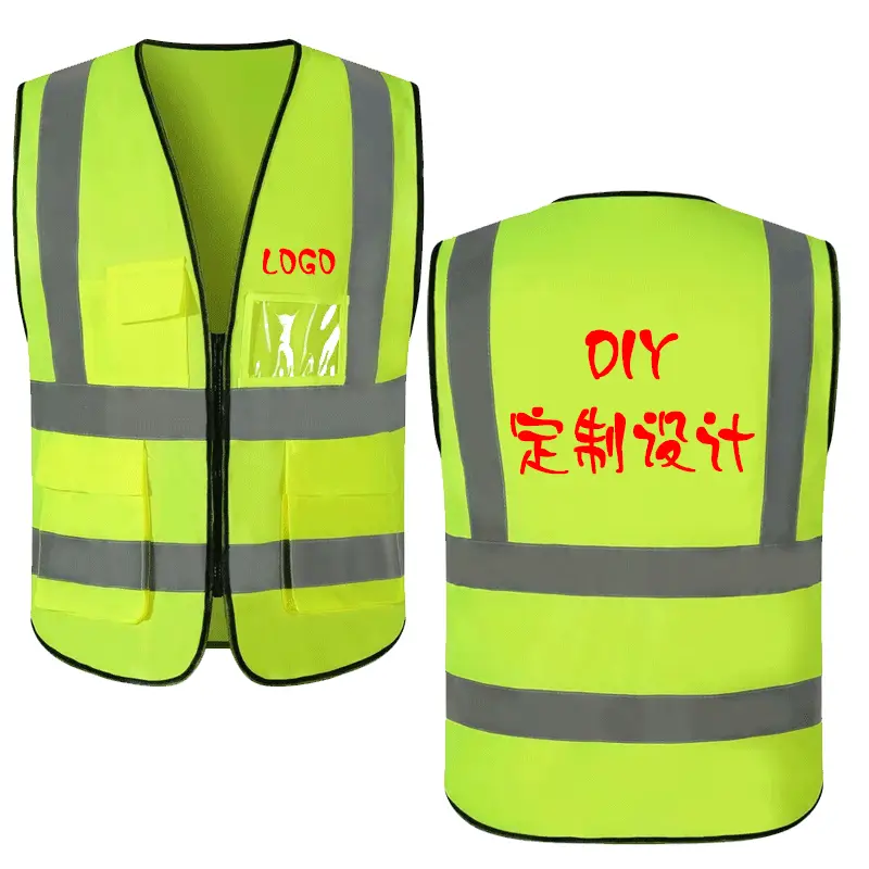 Outdoor Reflective Vest with Logo for Construction Work - Image 5