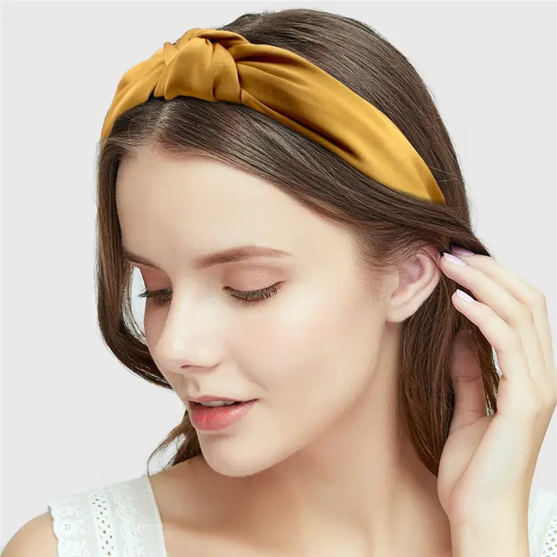 Three-State Retro Satin Hair Band Pink Black Wholesale - Image 5