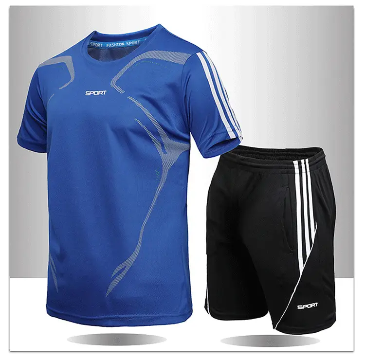 Men Running Training Two-Piece Suit White Black — feature 10