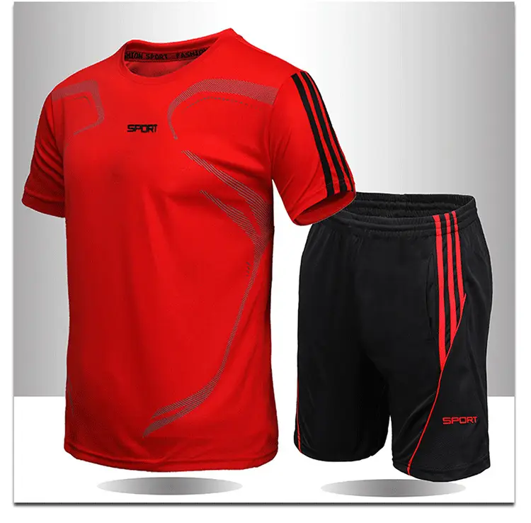 Men Running Training Two-Piece Suit White Black — feature 9