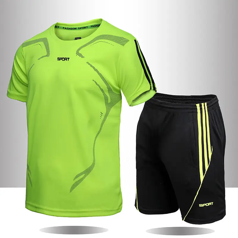 Men Running Training Two-Piece Suit White Black - Image 3