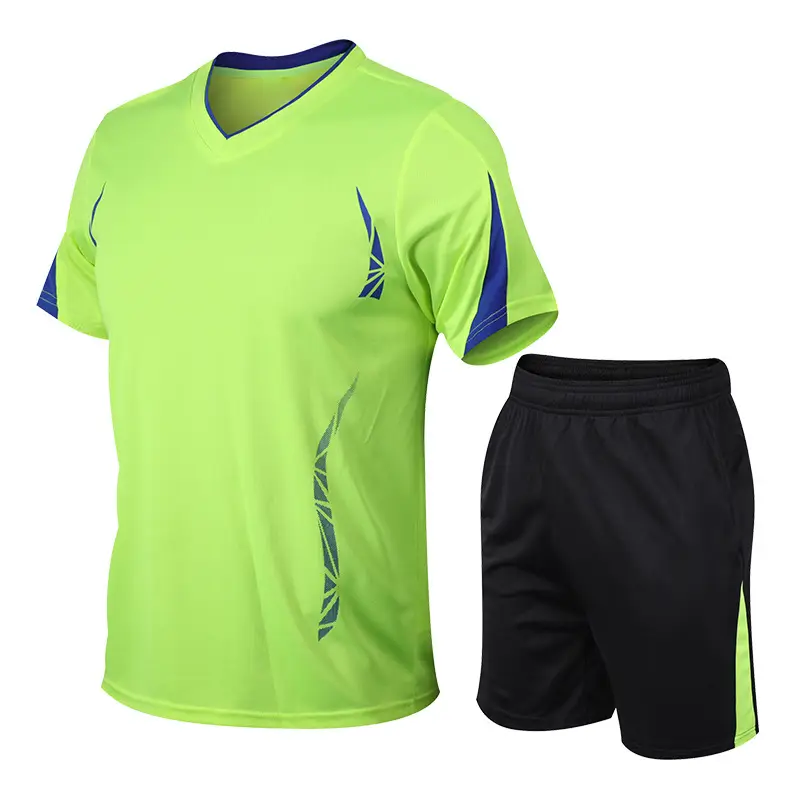 Men's Neon Green Running Fitness Suit Large - Image 2