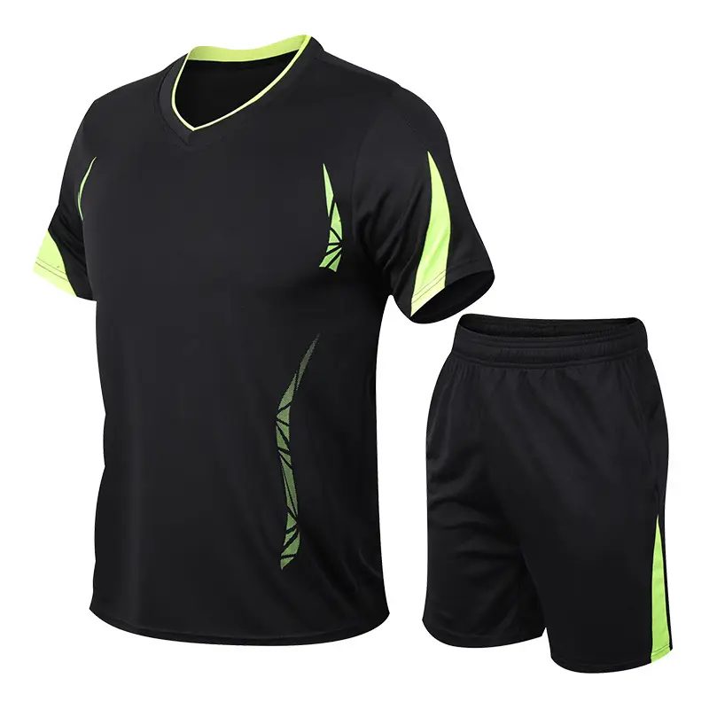 Men's Neon Green Running Fitness Suit Large - Image 3