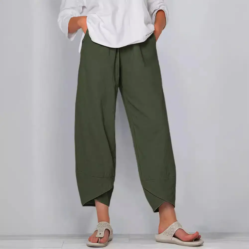 New Cross-Border Nine Point Pants Plus Size Green