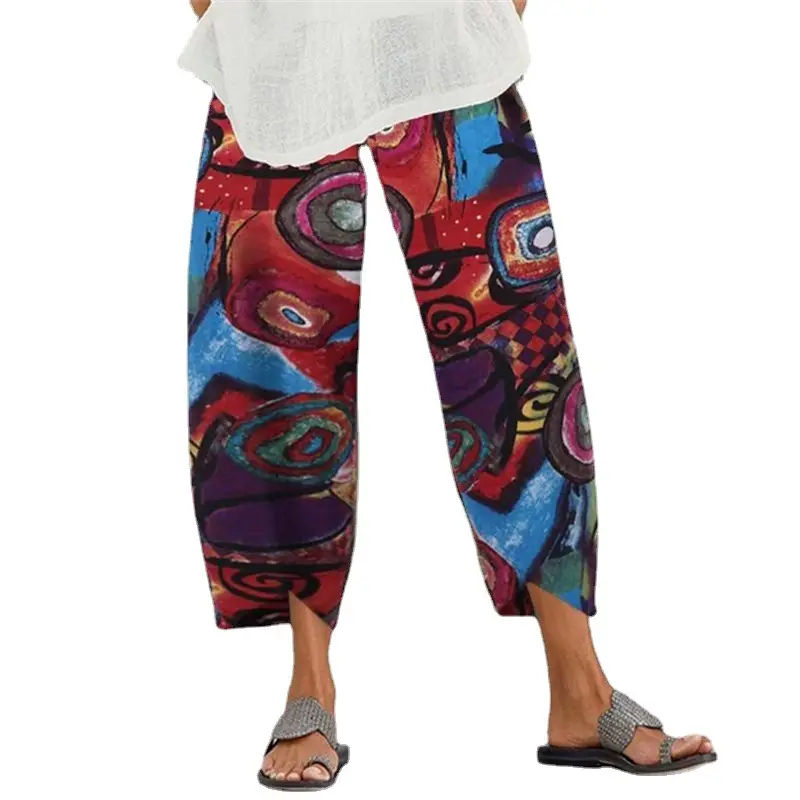 New Cross-Border Nine Point Pants Plus Size Green