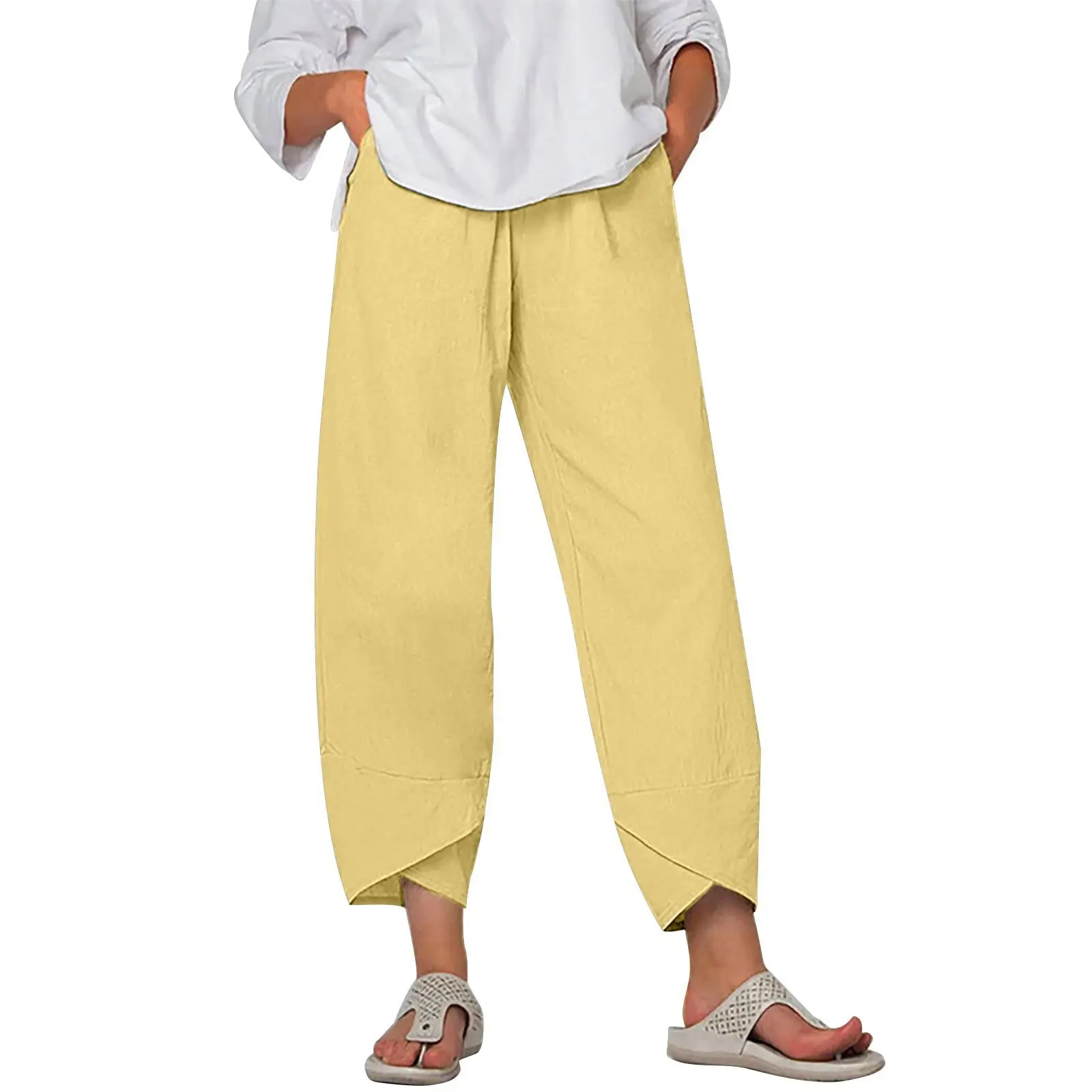 New Cross-Border Nine Point Pants Plus Size Green