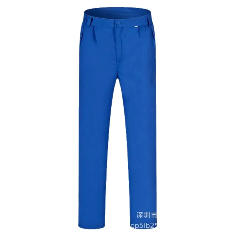 Men Blue Sweatpants Summer Workwear Pants - Image 5